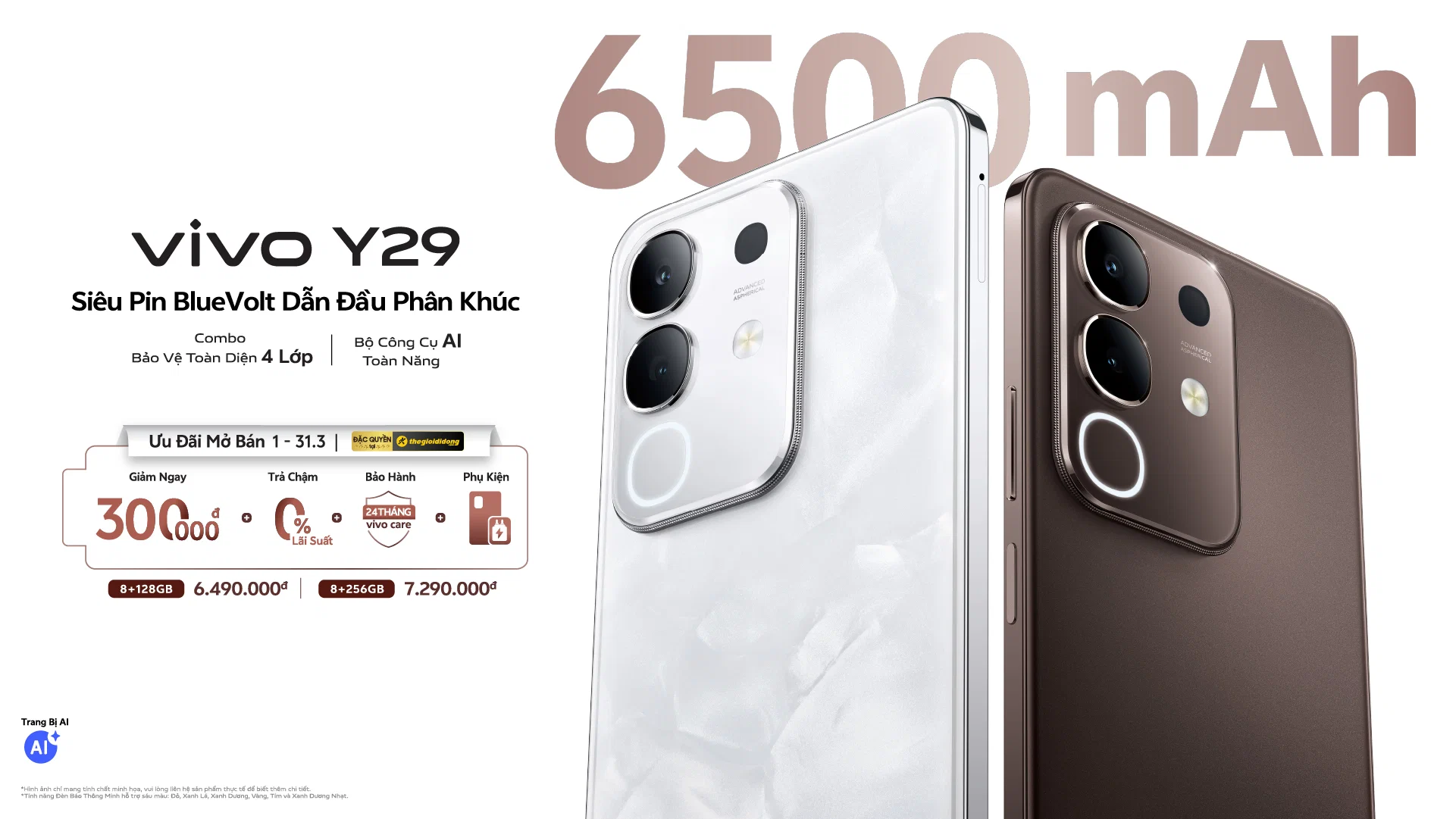 vivo Y29 chính thức ra mắt – Siêu pin BlueVolt 6,500mAh, thiết kế bền bỉ đẳng cấp