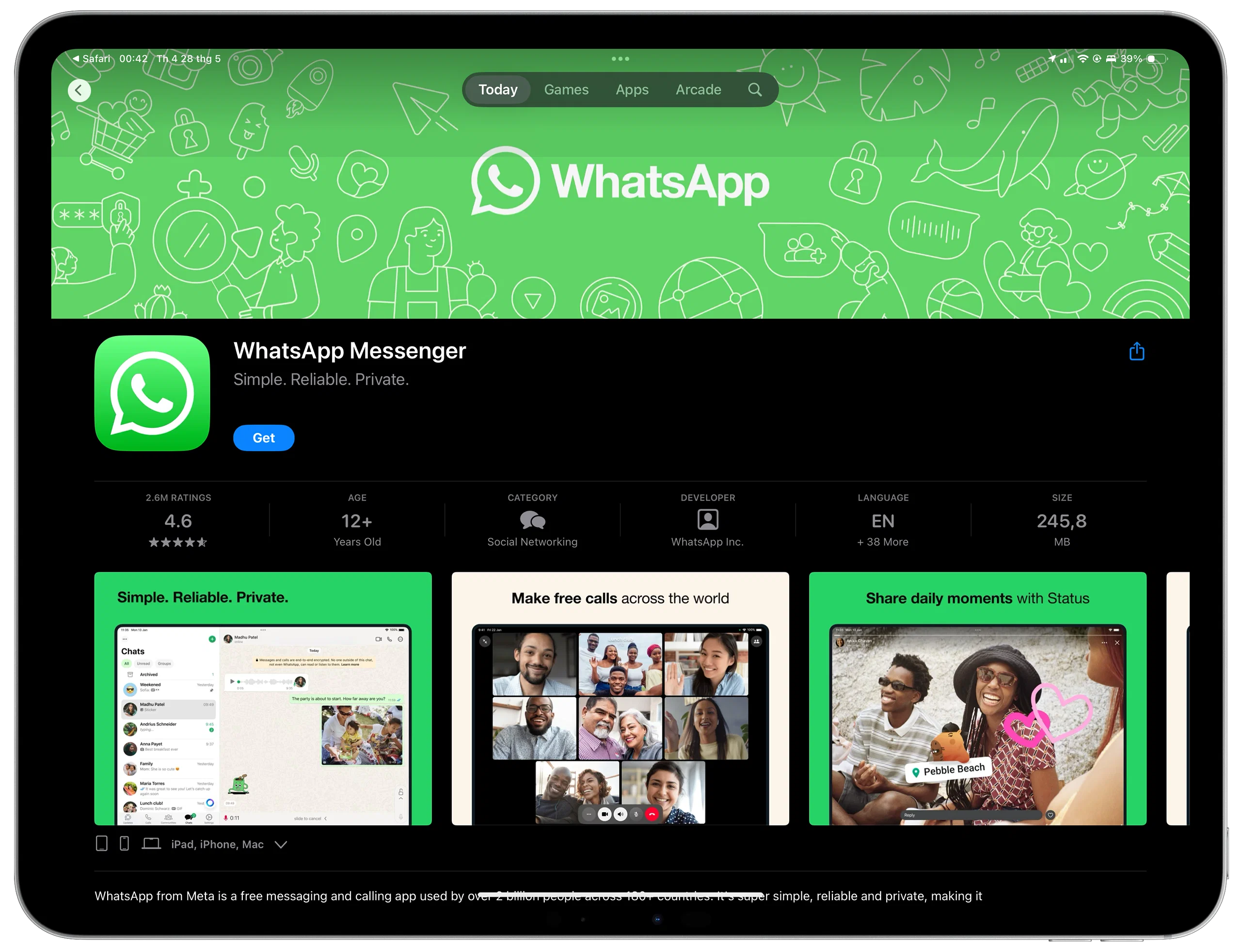 WhatsApp chính thức ra mắt ứng dụng cho iPad sau 16 năm