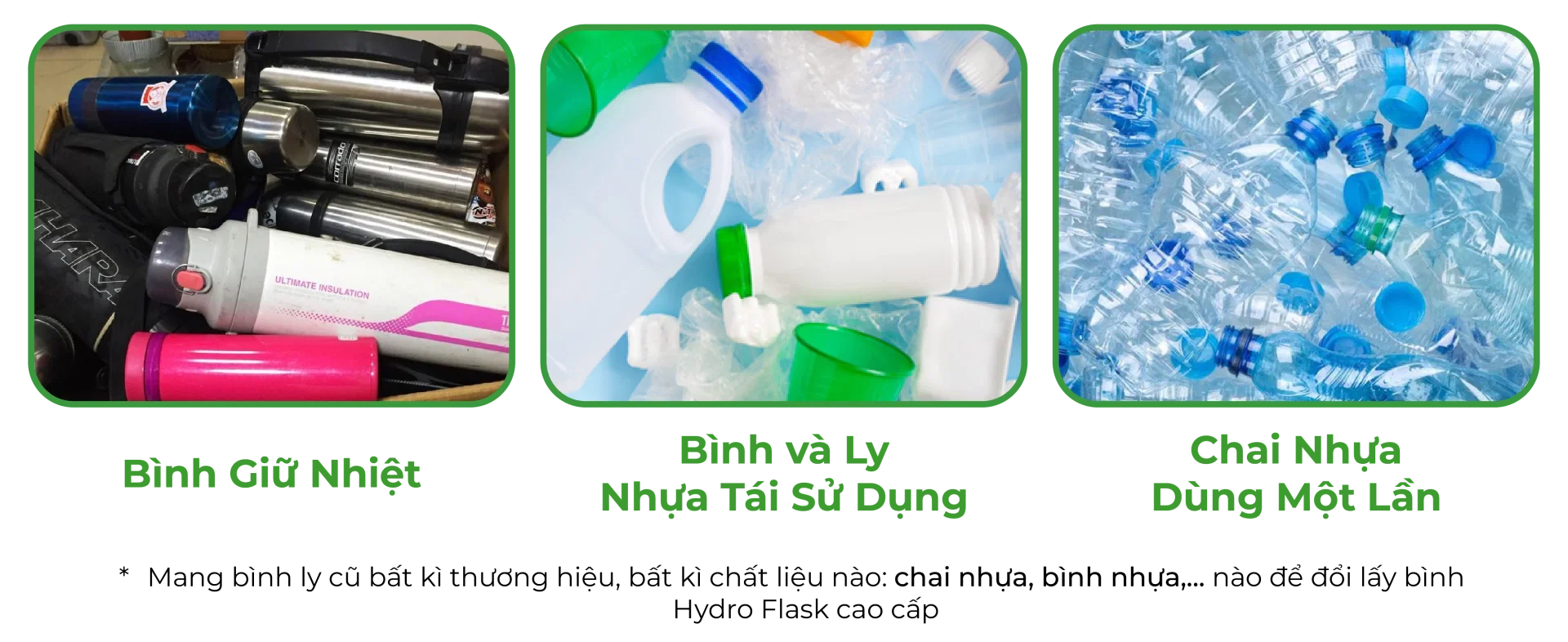 Chương trình Thu cũ đổi mới Hydro Flask, giảm tới 40% và khuyến khích sống xanh