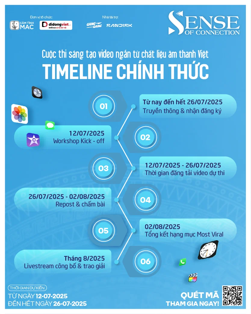 Quay TikTok bằng iPhone, trúng MacBook Air M4: Di Động Việt phát động cuộc thi Sense Of Connection