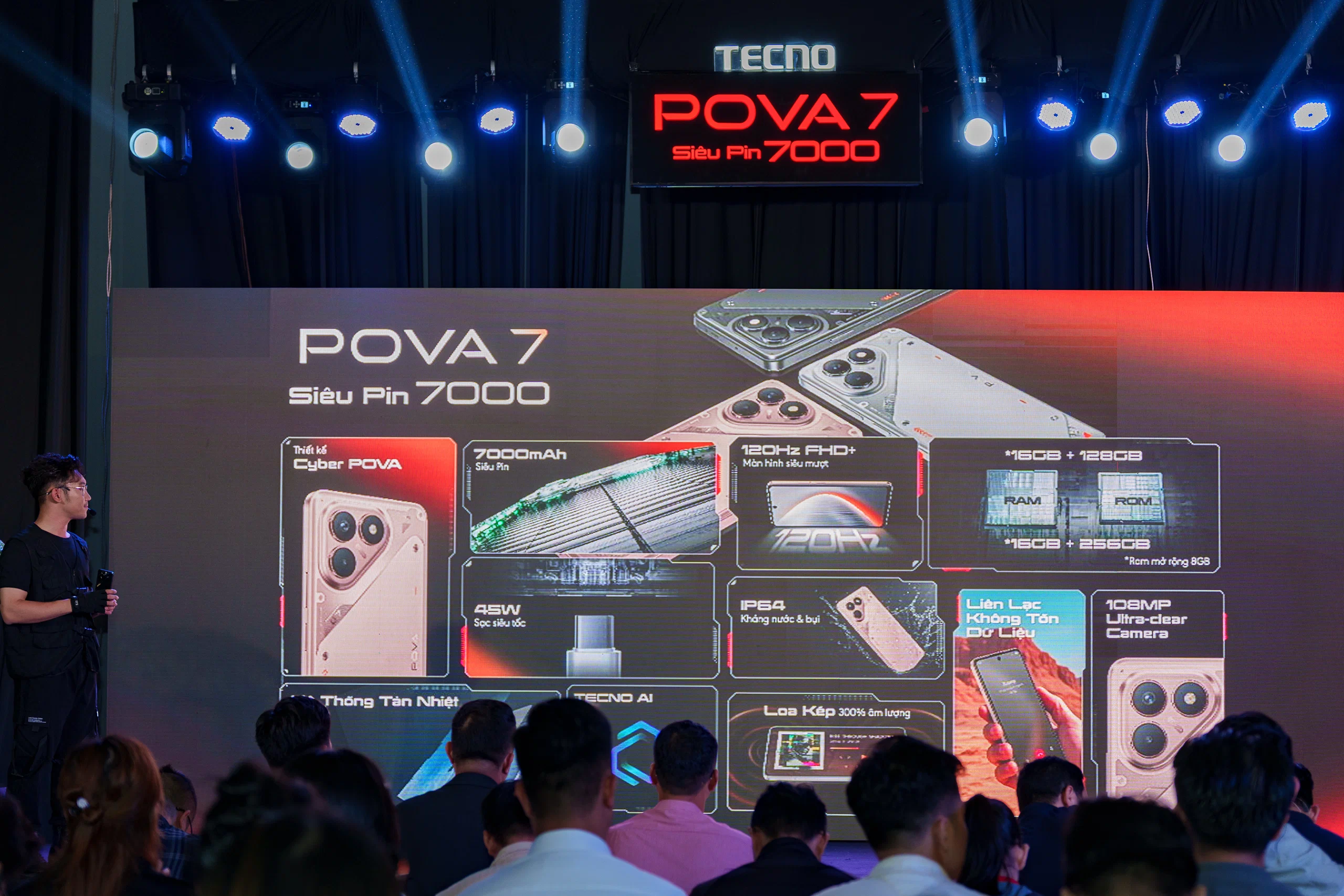 TECNO POVA 7 ra mắt: Pin 7,000mAh, hiệu năng AI Gaming mạnh mẽ