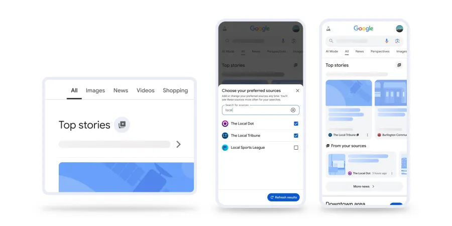 Google cho phép chọn trang hay đọc ngay trên kết quả tìm kiếm