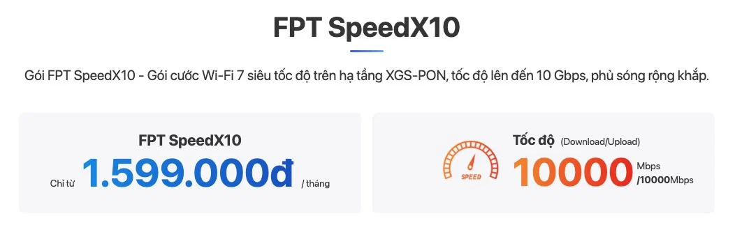 FPT ra mắt Internet 10Gbps đầu tiên tại Việt Nam, tích hợp XGS-PON và Wi-Fi 7