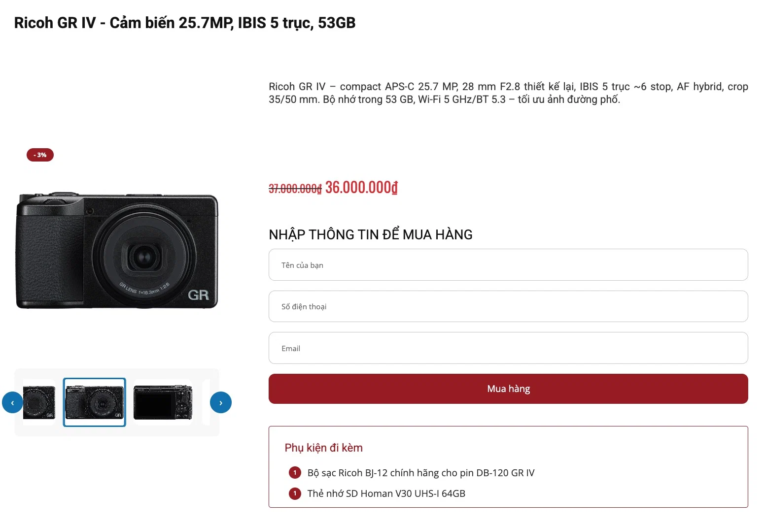 Ricoh GR IV “cháy hàng” đợt đầu chỉ sau vài ngày mở đặt trước