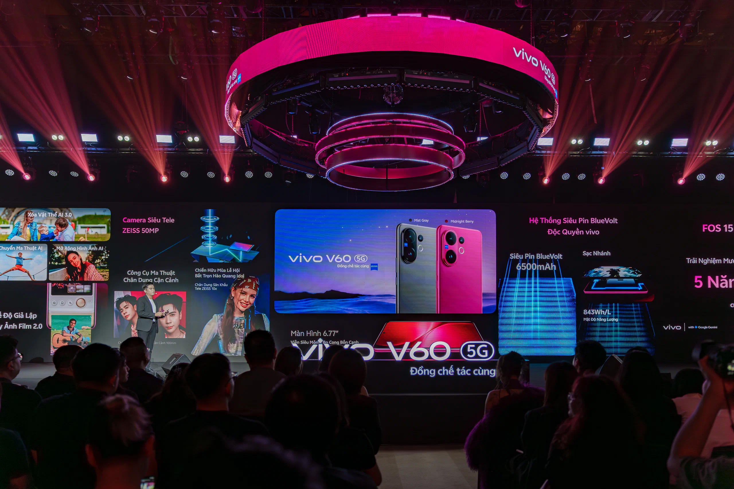 vivo V60 5G ra mắt tại Việt Nam: Camera Tele ZEISS 50MP, pin 6,500mAh, sạc nhanh 90W