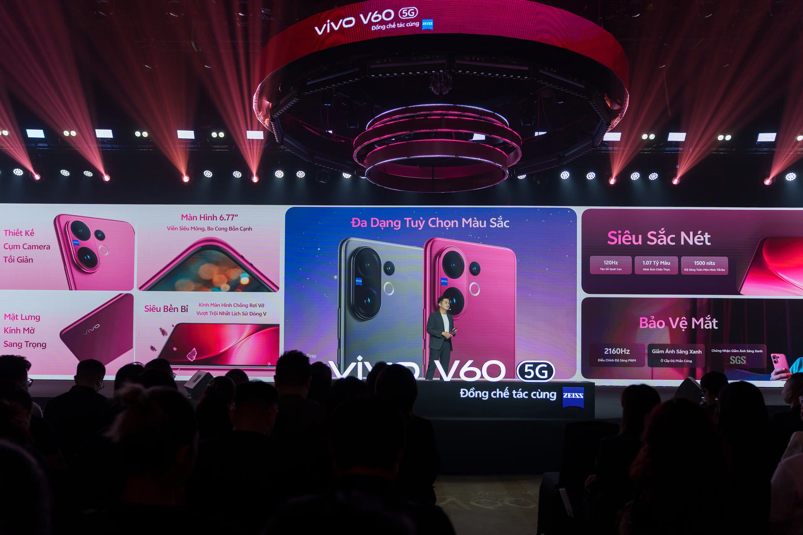 vivo V60 5G ra mắt tại Việt Nam: Camera Tele ZEISS 50MP, pin 6,500mAh, sạc nhanh 90W