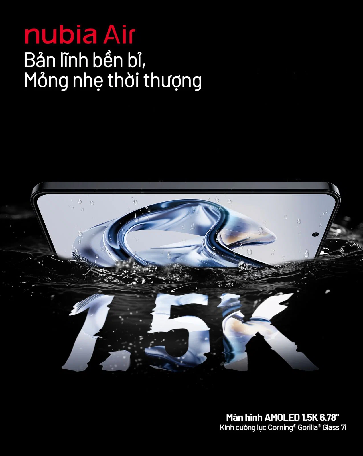 nubia Air ra mắt Việt Nam: Siêu mỏng 5.9mm, pin 5,000mAh và độ bền ấn tượng