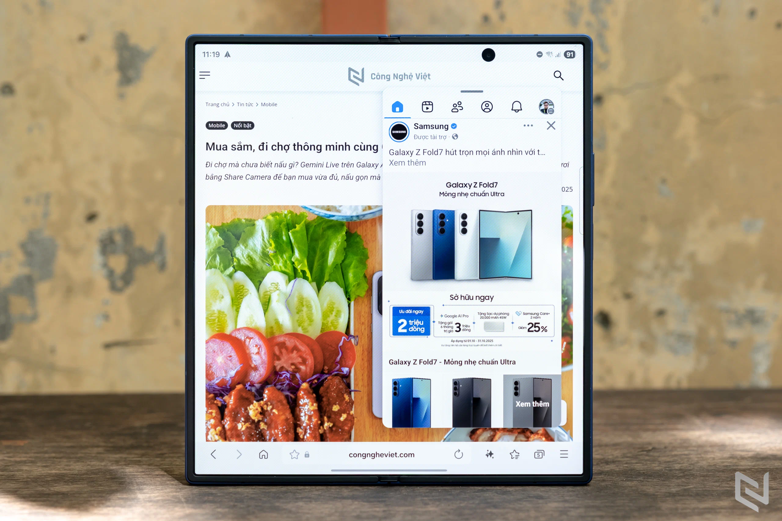 Galaxy Z Fold7 mỏng tiên phong, mở ra trải nghiệm tối đa cho người dùng