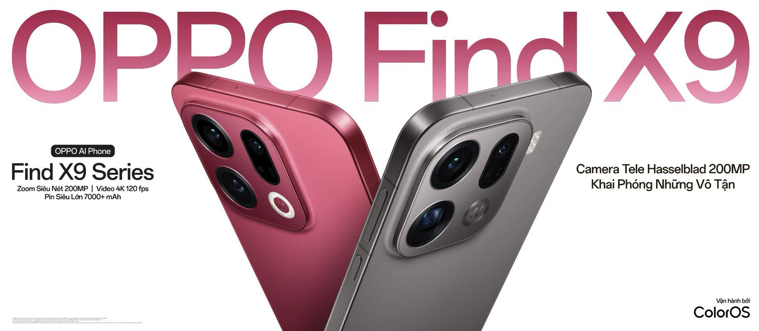 OPPO Find X9 Series ra mắt tại Việt Nam: Camera 200MP Hasselblad, pin 7500mAh, sạc nhanh 80W