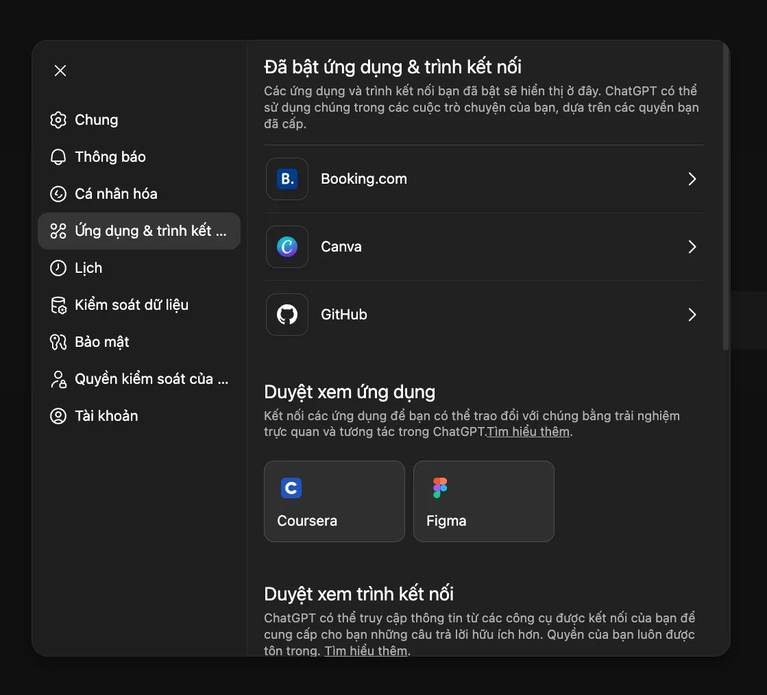 Cách tích hợp ứng dụng với ChatGPT: Spotify, Canva, Figma và nhiều hơn nữa