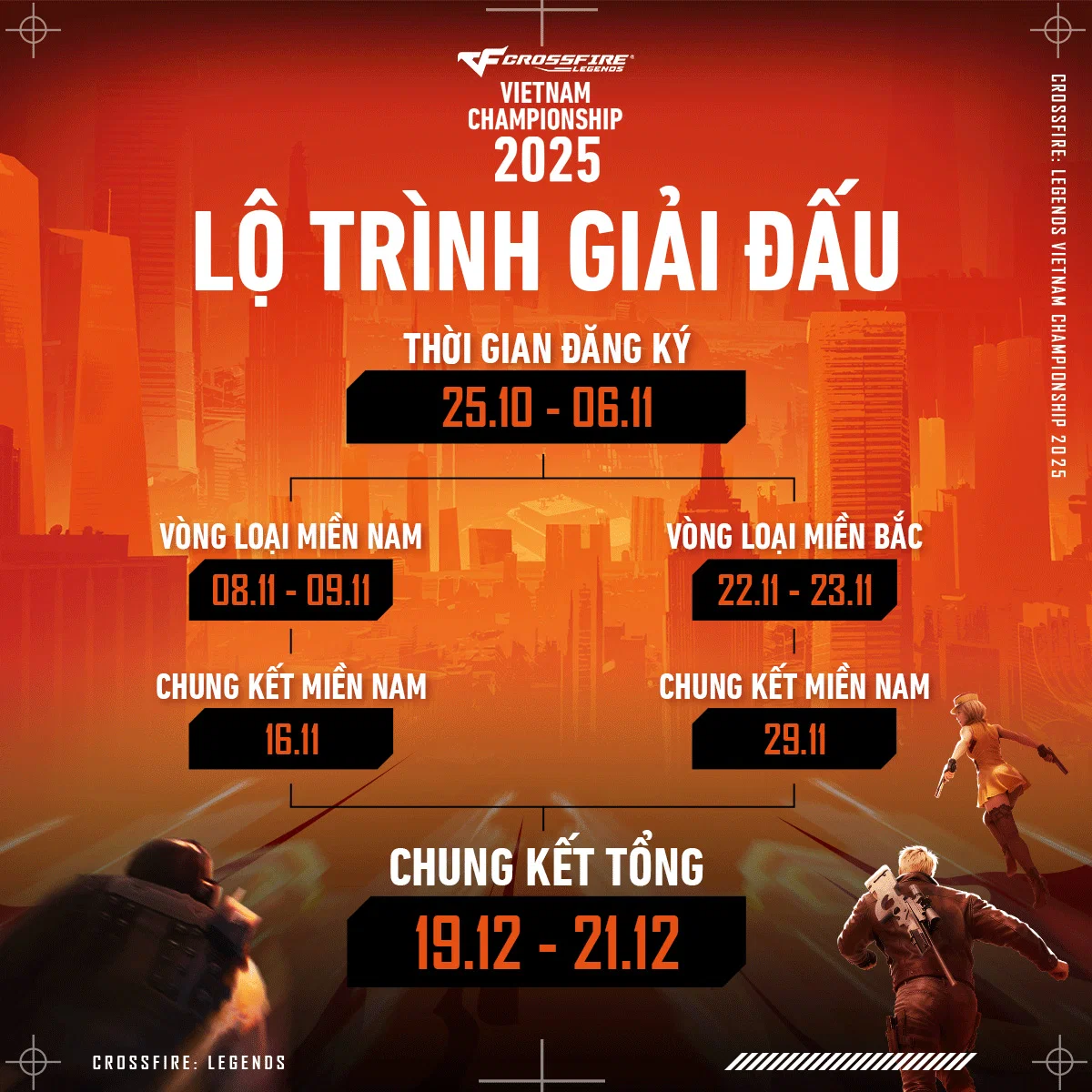 Giải đấu Crossfire: Legends Vietnam Championship 2025 khuấy động cộng đồng game thủ Việt