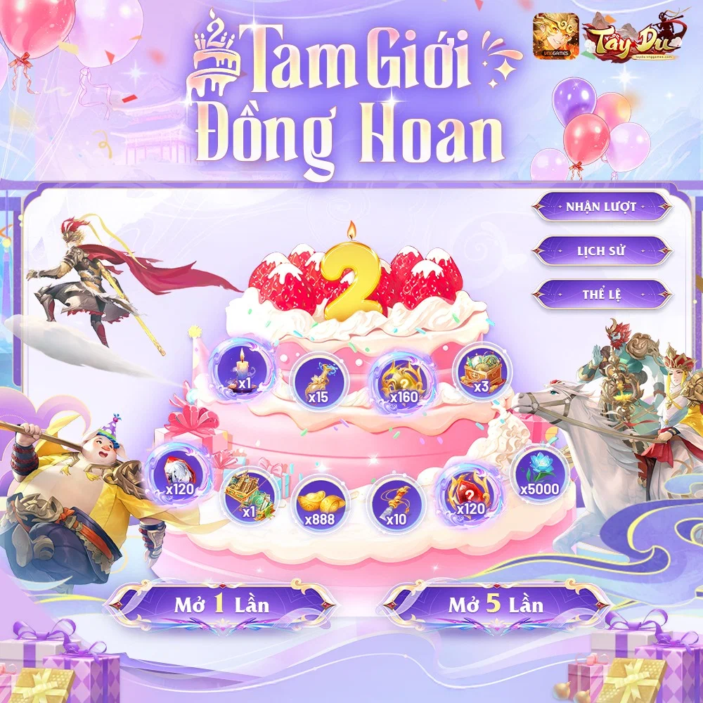 Tây Du VNG mừng 2 năm hoạt động với Đại Tiệc Sinh Nhật và Big Update tháng 11