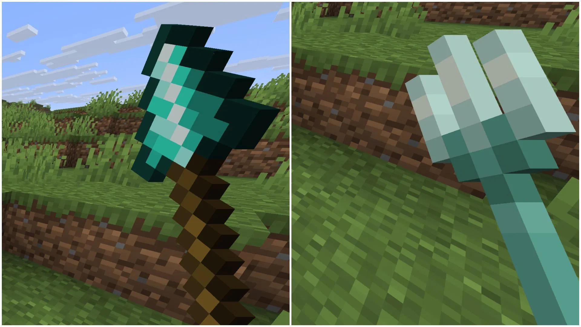 Spear và Trident không giống nhau như bạn nghĩ trong Minecraft