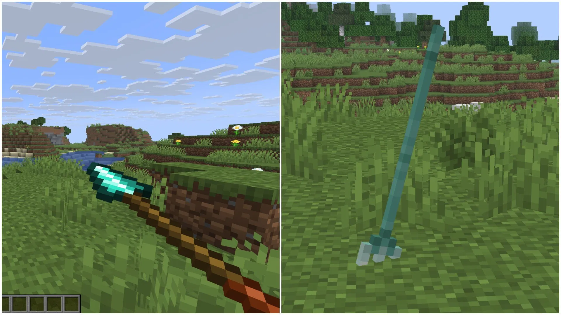 Spear và Trident không giống nhau như bạn nghĩ trong Minecraft