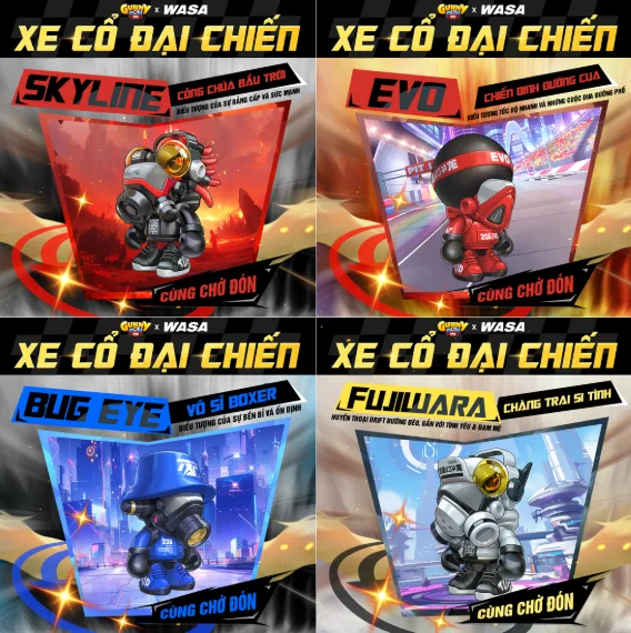 Gunny Mobi mừng sinh nhật 11 tuổi bằng màn collab WASA đậm chất xe cổ JDM