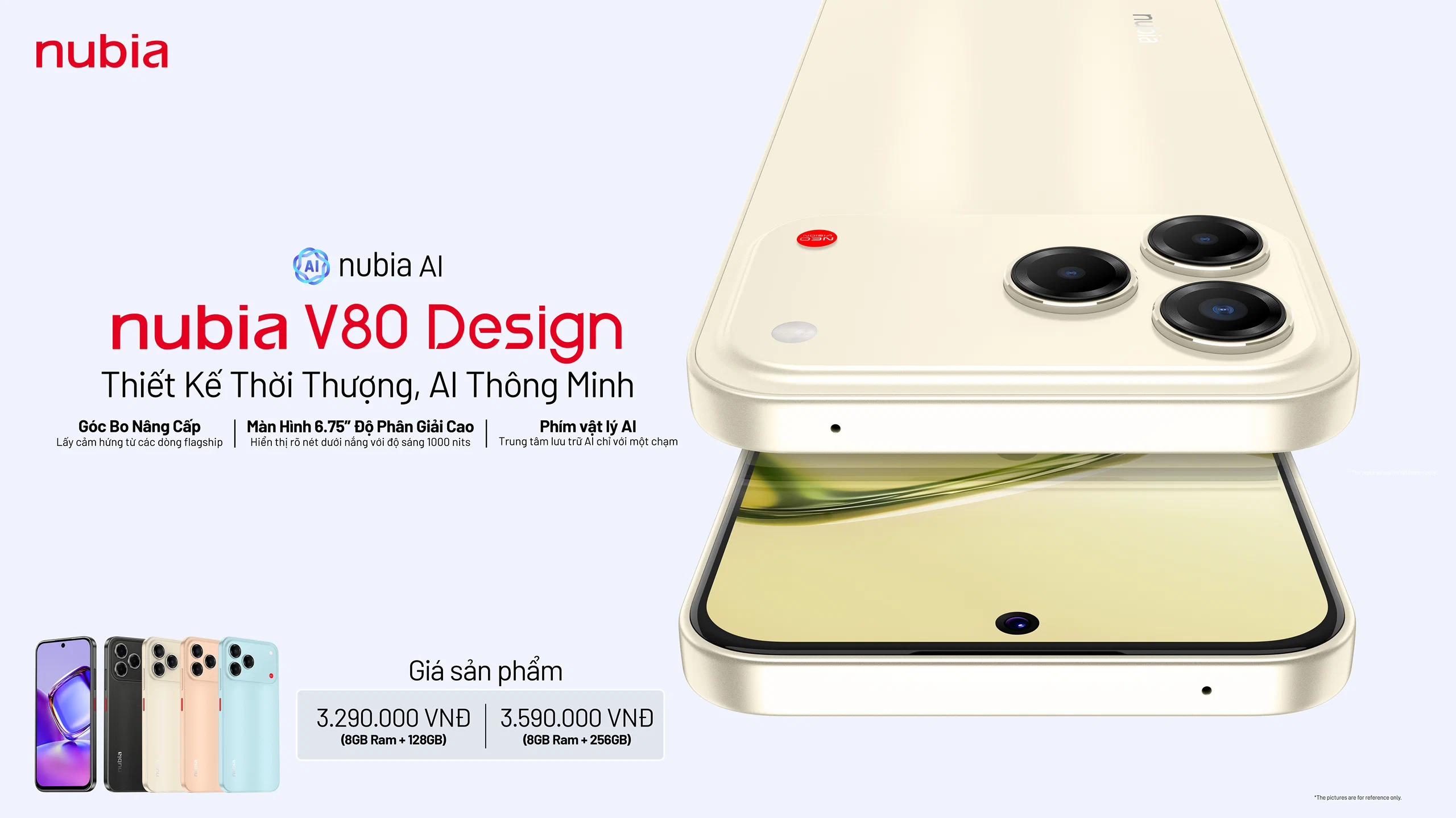 nubia V80 Series ra mắt tại Việt Nam: Thiết kế thời trang, AI thông minh và độ bền vượt chuẩn