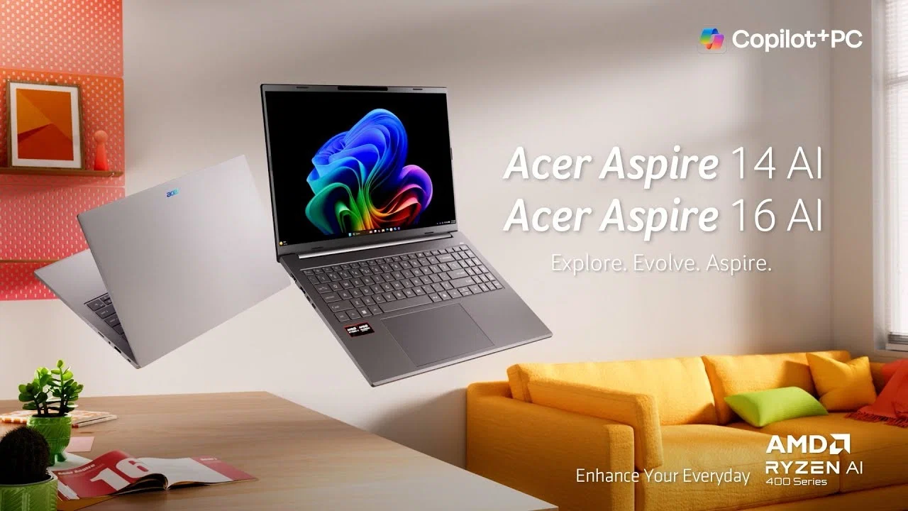 Acer mở rộng danh mục laptop AI Copilot+ PC, từ Swift cao cấp đến Aspire phổ thông tại CES 2026