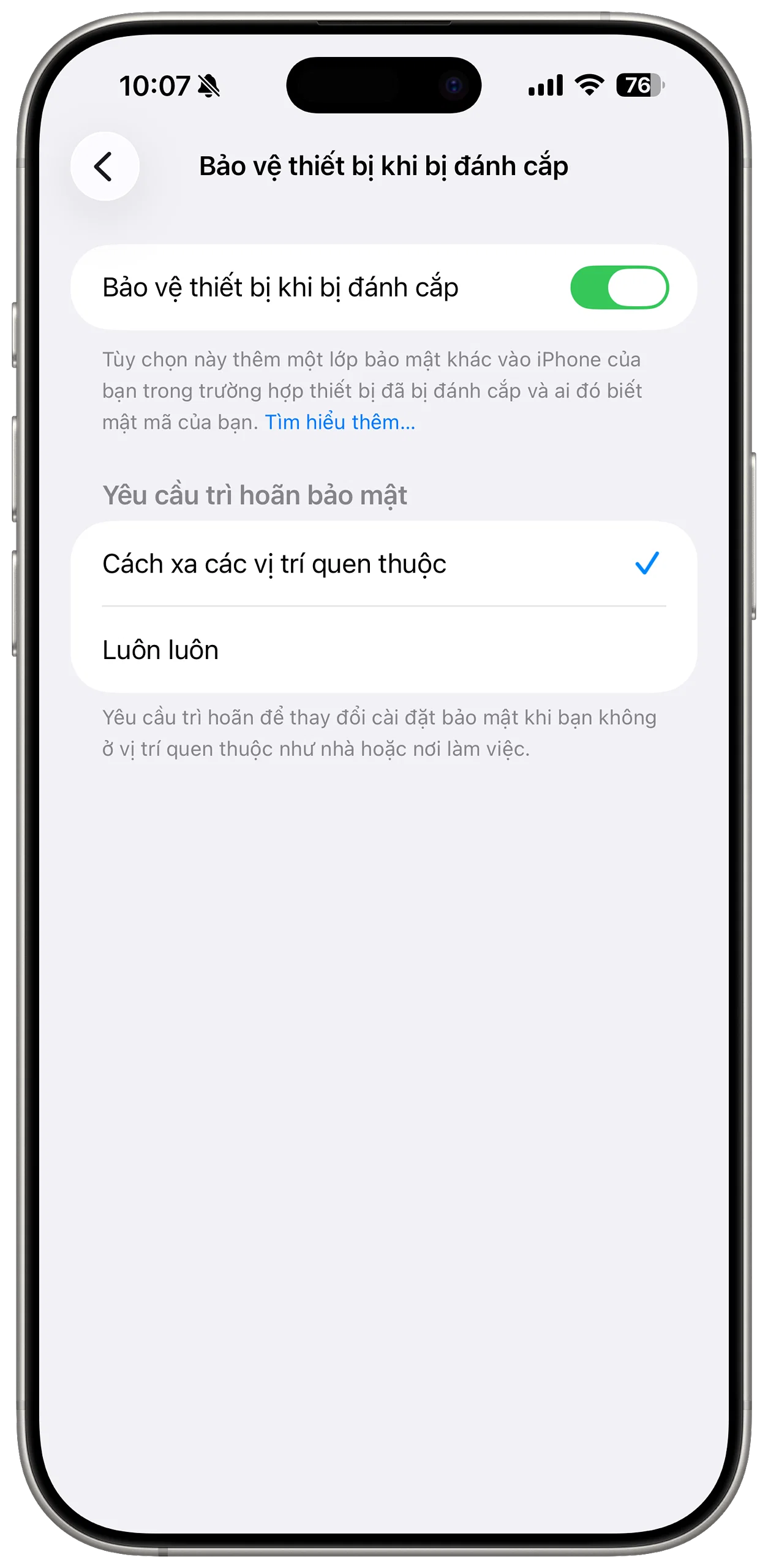 iOS 26.4 bật sẵn Stolen Device Protection cho mọi iPhone