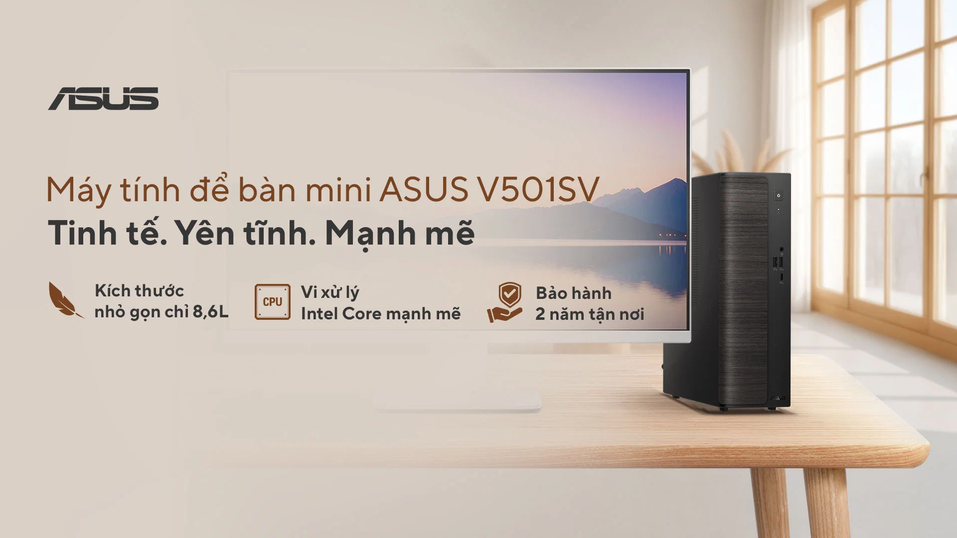 ASUS V501 Series ra mắt: Desktop thiết kế gọn, CPU Intel Core mới, bảo hành tận nơi 2 năm