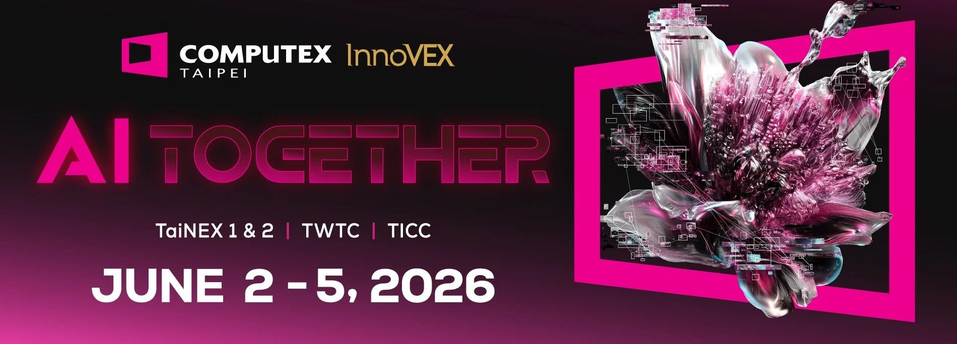 COMPUTEX 2026 chủ đề “AI Together”: 1,500 nhà trưng bày, 6,000 gian hàng, mở đăng ký khách tham quan toàn cầu