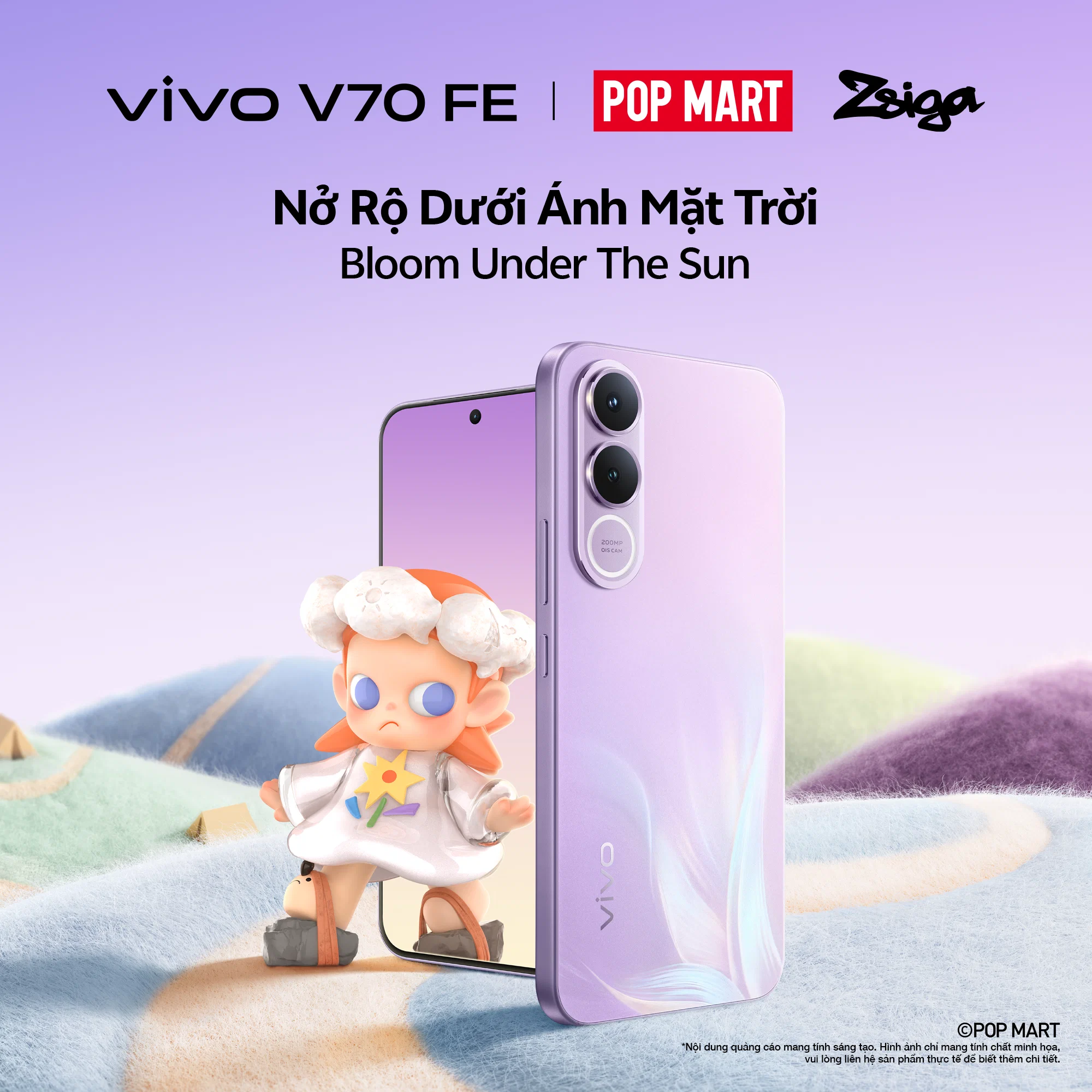 vivo hợp tác POP MART ZSIGA trên dòng V series với bộ đôi V70 và V70 FE