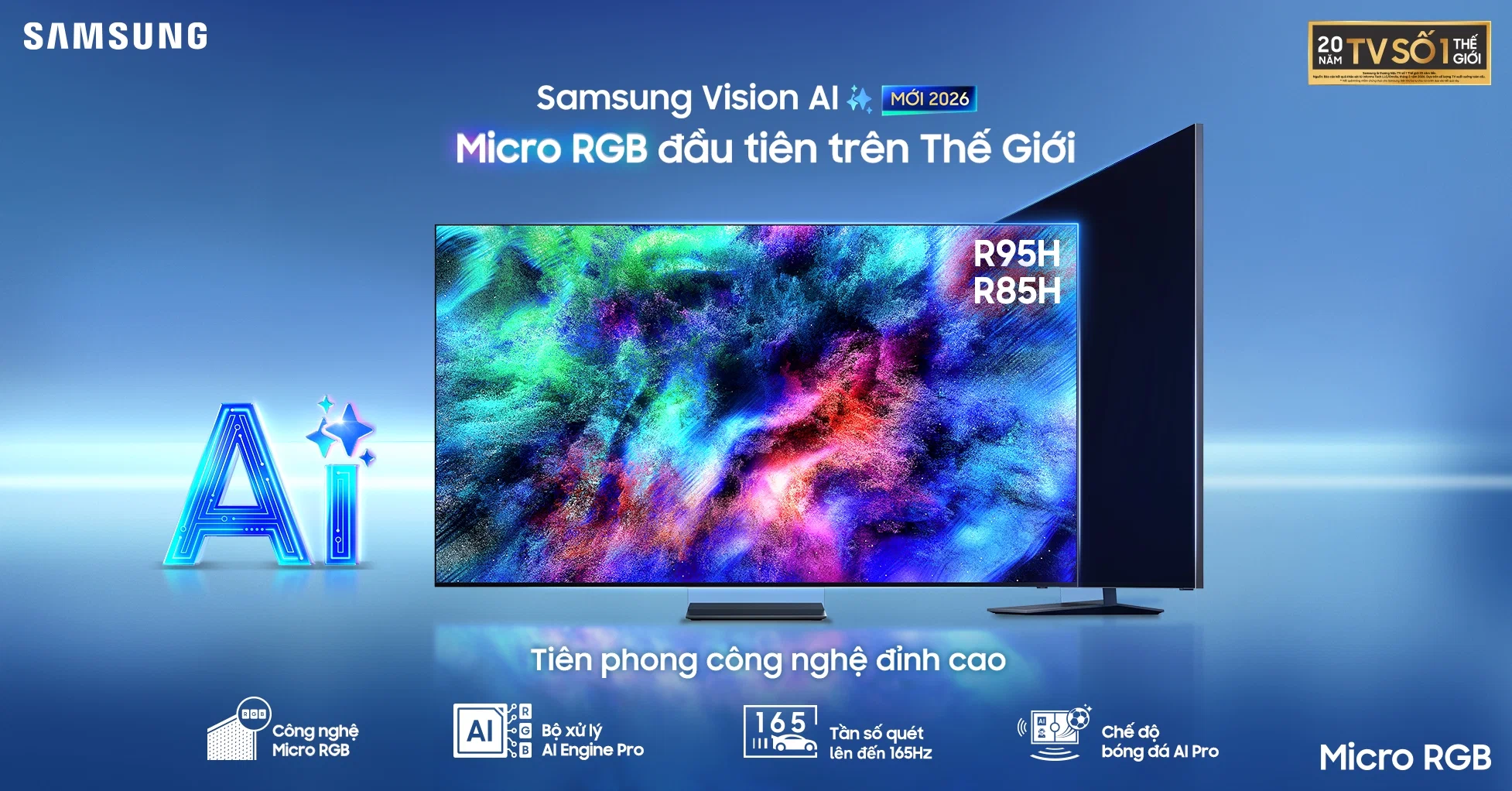 Samsung ra mắt AI TV 2026 tại Việt Nam, hiện thực hóa tầm nhìn “bạn đồng hành giải trí” trong kỷ nguyên AI