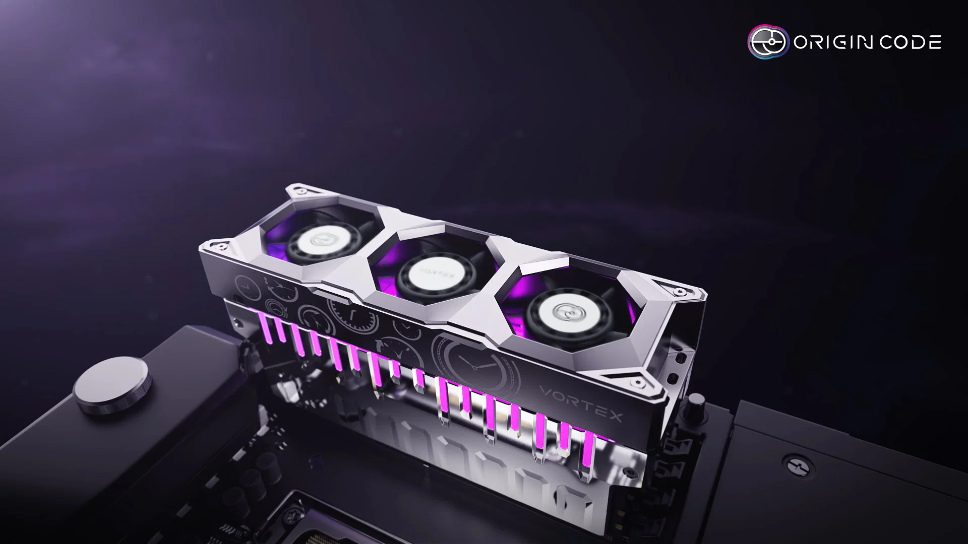 Origin Code ra mắt VORTEX DDR5: RAM DDR5 đầu tiên tích hợp 3 quạt tản nhiệt