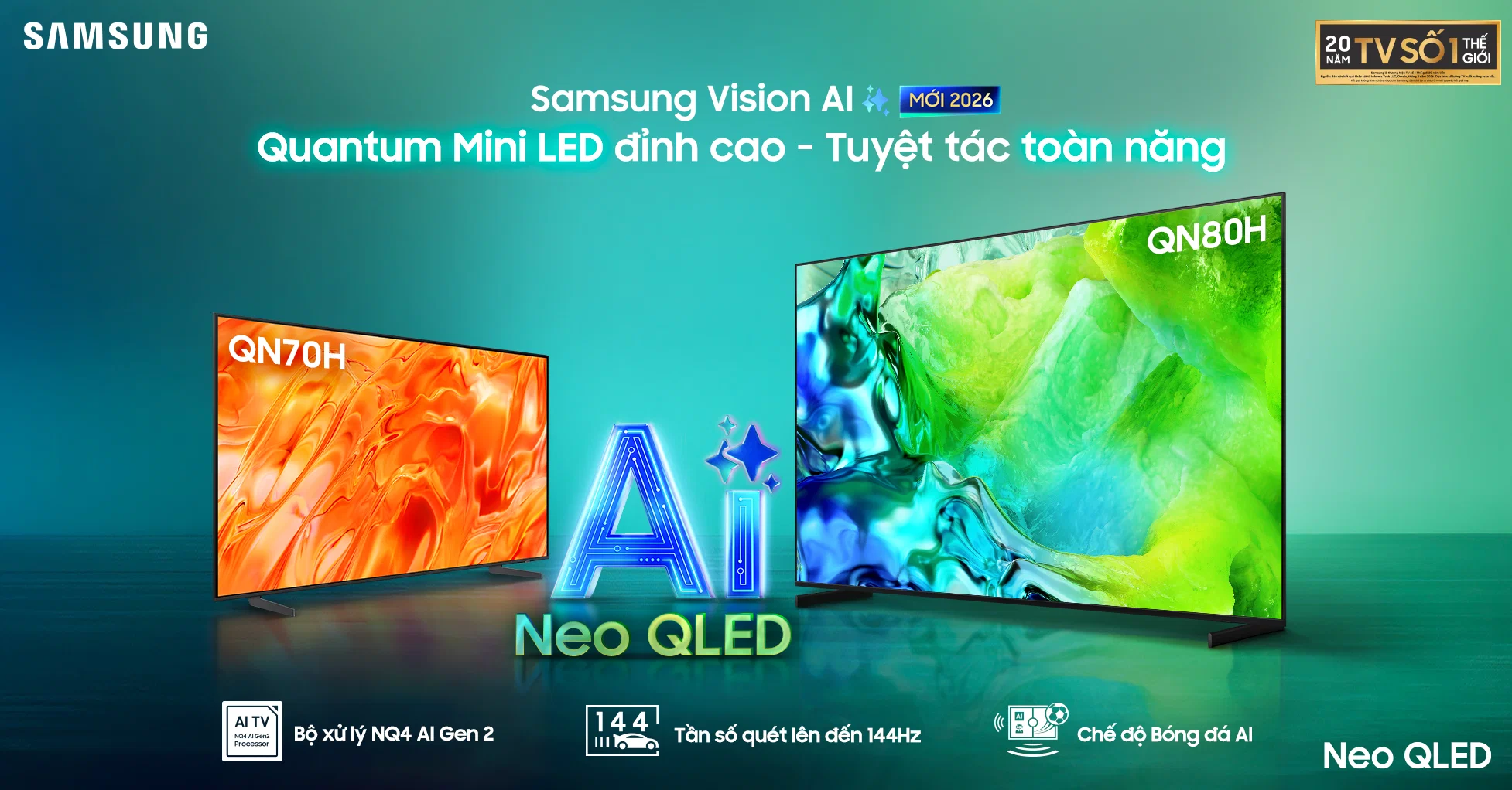 Samsung ra mắt AI TV 2026 tại Việt Nam, hiện thực hóa tầm nhìn “bạn đồng hành giải trí” trong kỷ nguyên AI