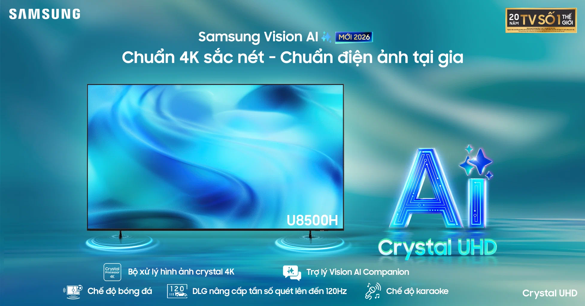 Samsung ra mắt AI TV 2026 tại Việt Nam, hiện thực hóa tầm nhìn “bạn đồng hành giải trí” trong kỷ nguyên AI