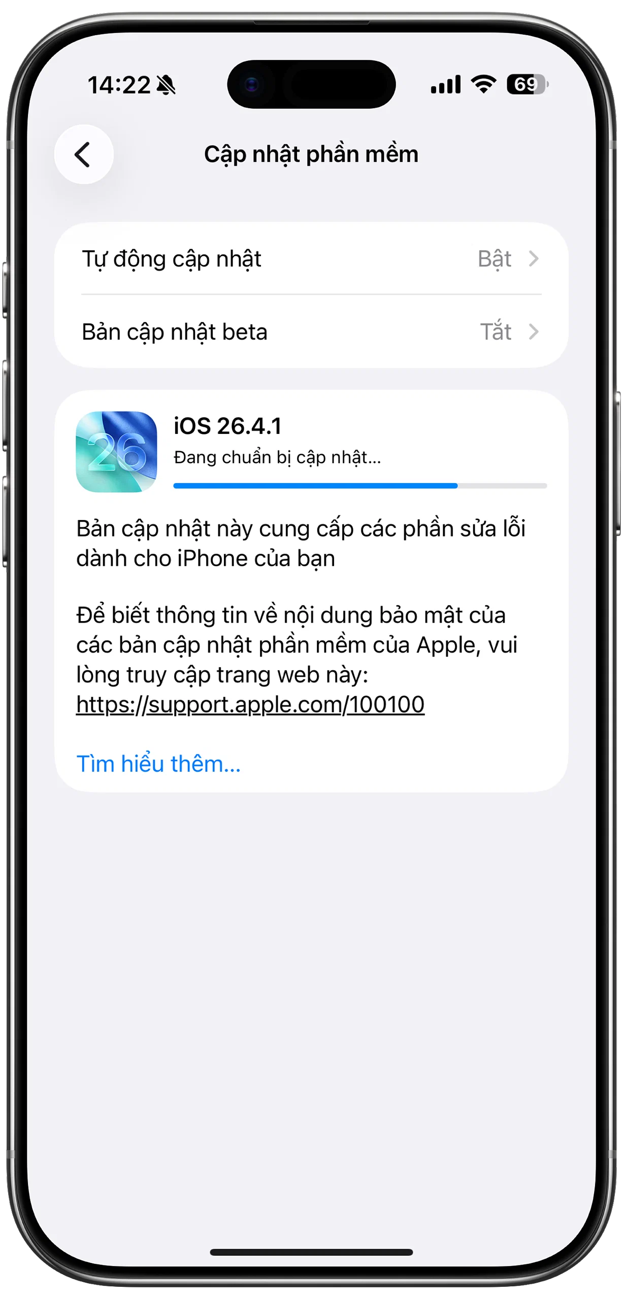 Apple vừa tung iOS 26.4.1 cho iPhone với 2 thay đổi đáng chú ý