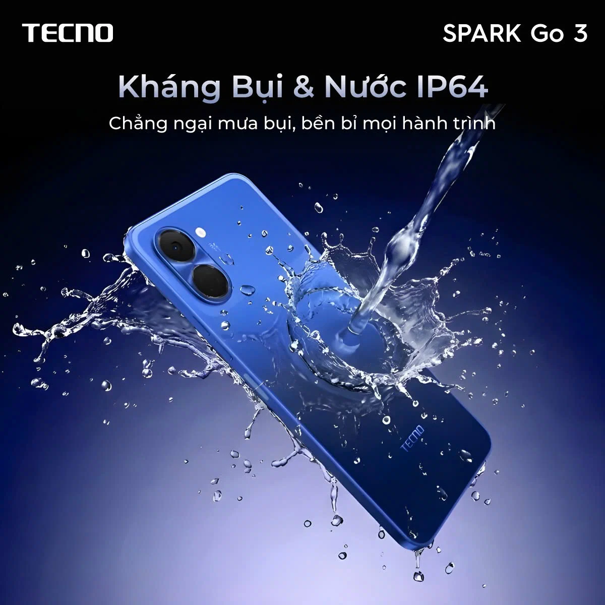 TECNO ra mắt SPARK Go 3 tại Việt Nam: pin 5,000mAh, màn hình 120Hz cùng loạt tính năng TECNO AI