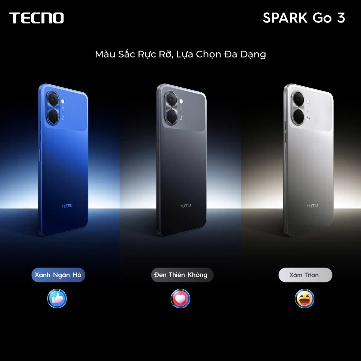TECNO ra mắt SPARK Go 3 tại Việt Nam: pin 5,000mAh, màn hình 120Hz cùng loạt tính năng TECNO AI