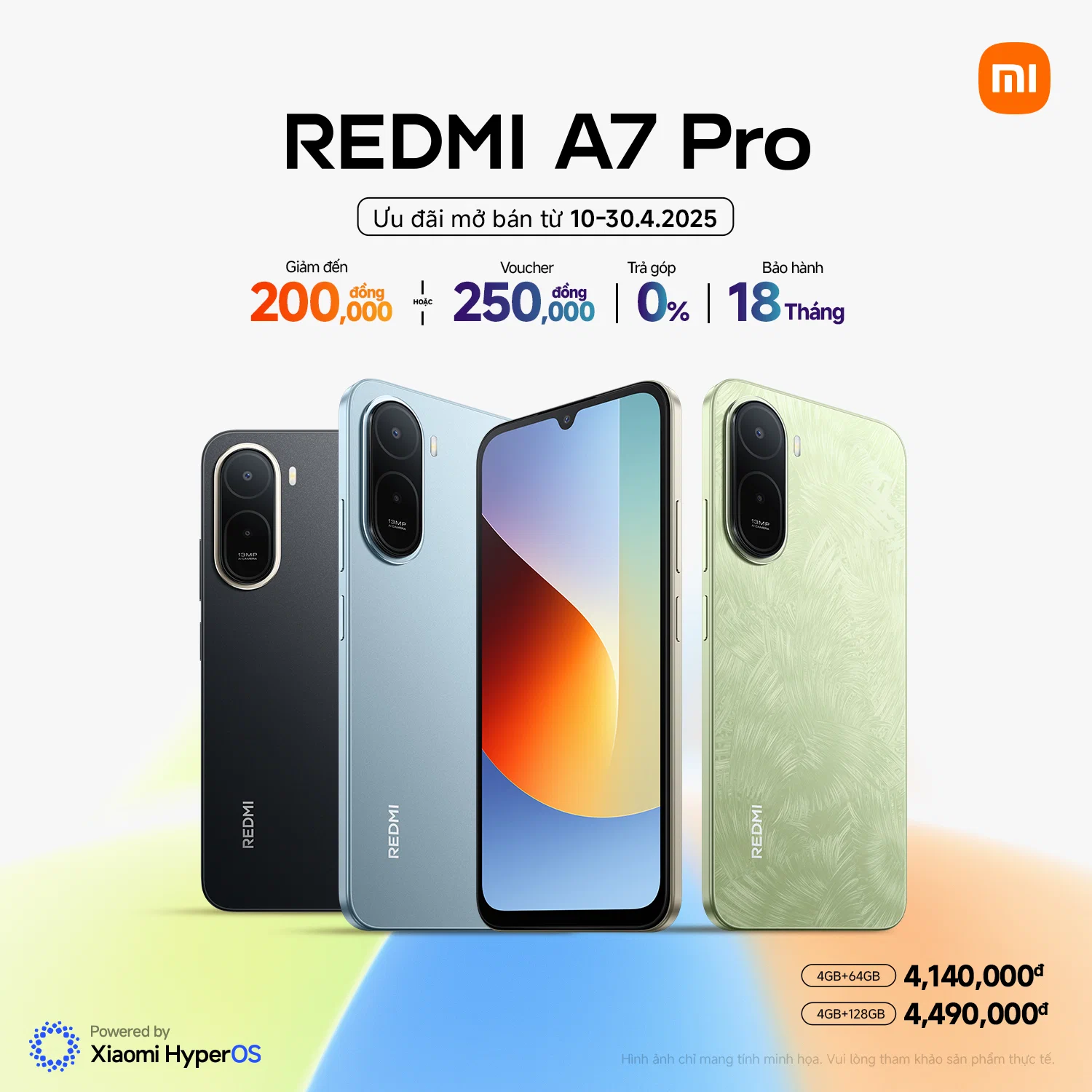 Xiaomi ra mắt REDMI A7 Pro tại Việt Nam, nâng chuẩn smartphone phổ thông với màn hình 120Hz và pin 6000mAh