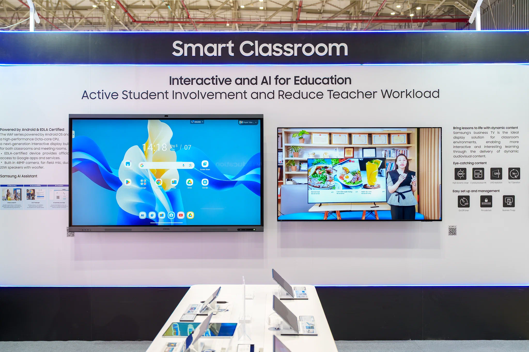 Samsung trình diễn lớp học thông minh tại Education Vietnam 2026: Từ AI đến màn hình 3D không kính