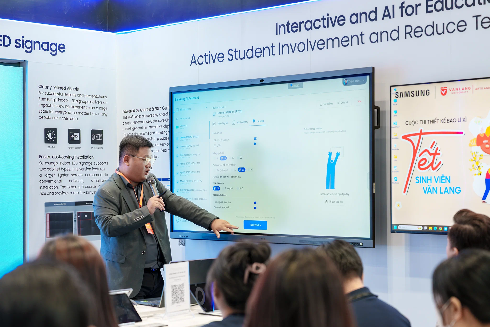 Samsung trình diễn lớp học thông minh tại Education Vietnam 2026: Từ AI đến màn hình 3D không kính