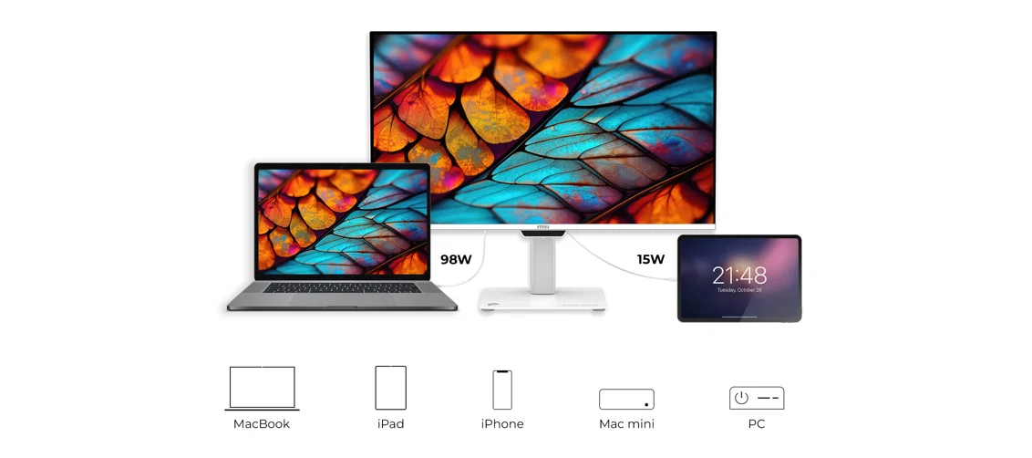 MSI PRO MAX Series: Dòng màn hình QD-OLED tích hợp sâu hệ sinh thái Mac với M-Mate, KVM và chuẩn màu chuyên nghiệp