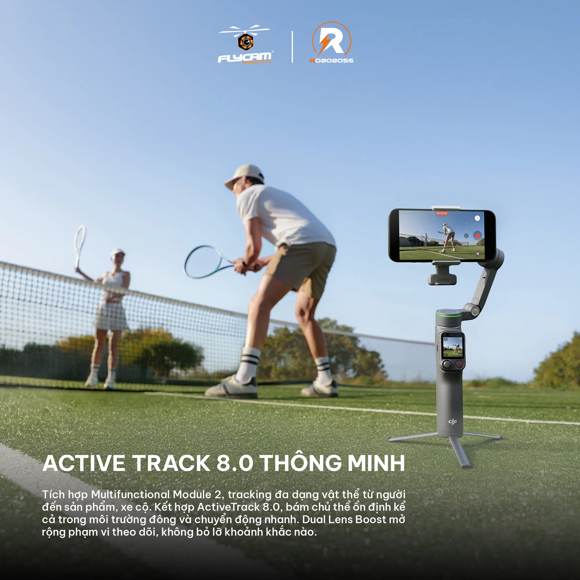 DJI Osmo Mobile 8P ra mắt với điều khiển FrameTap và chống rung thế hệ mới