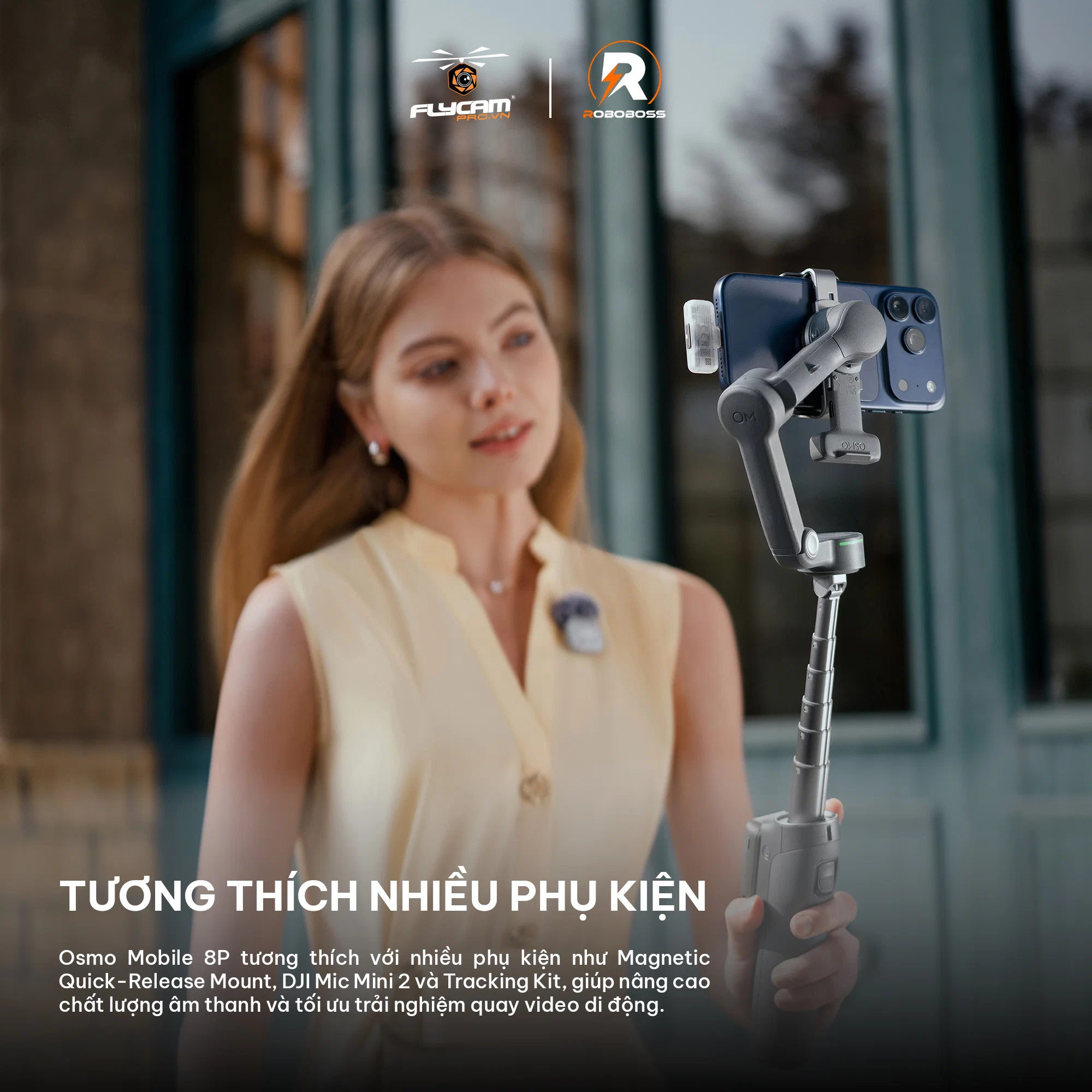 DJI Osmo Mobile 8P ra mắt với điều khiển FrameTap và chống rung thế hệ mới