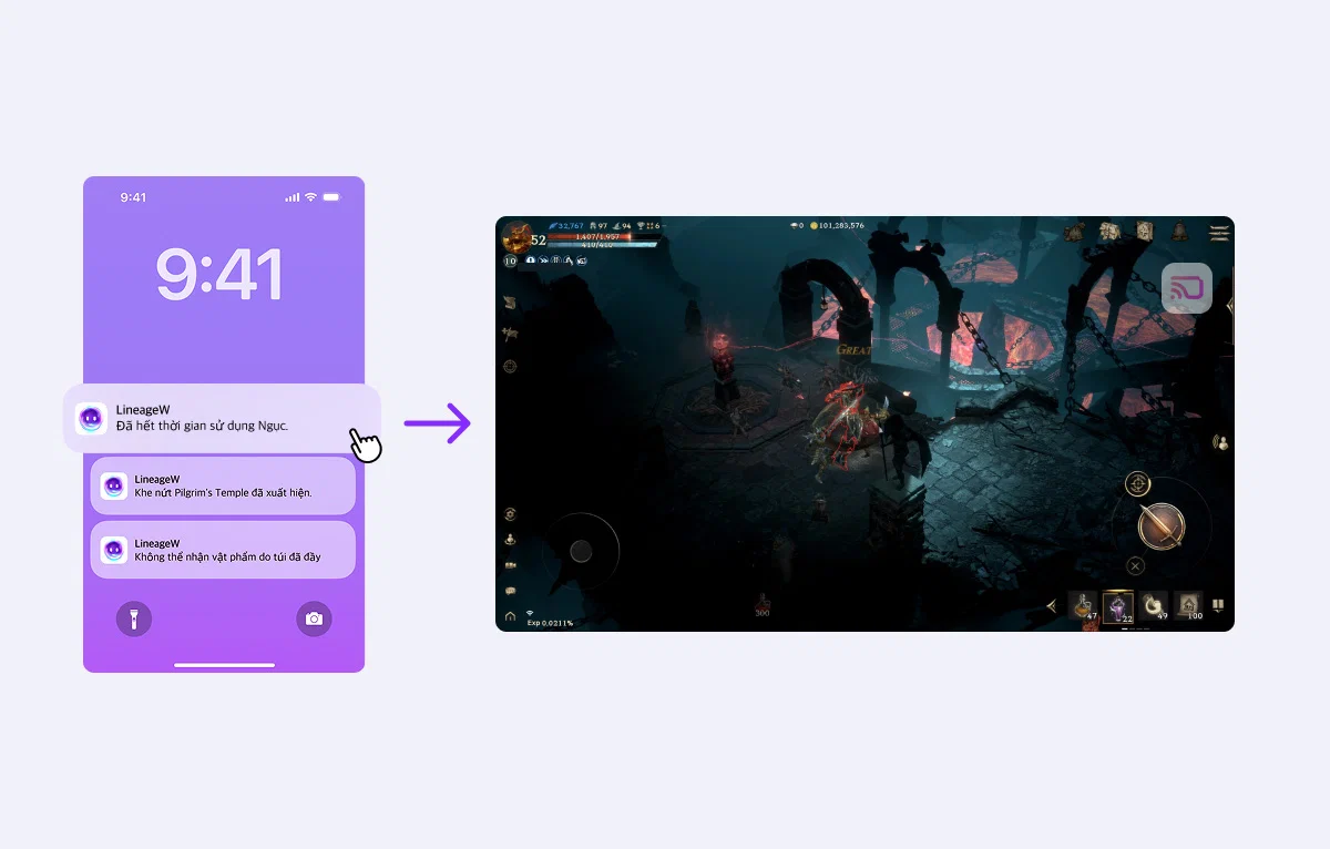 PURPLE biến Lineage W thành trải nghiệm đa nền tảng toàn diện cho game