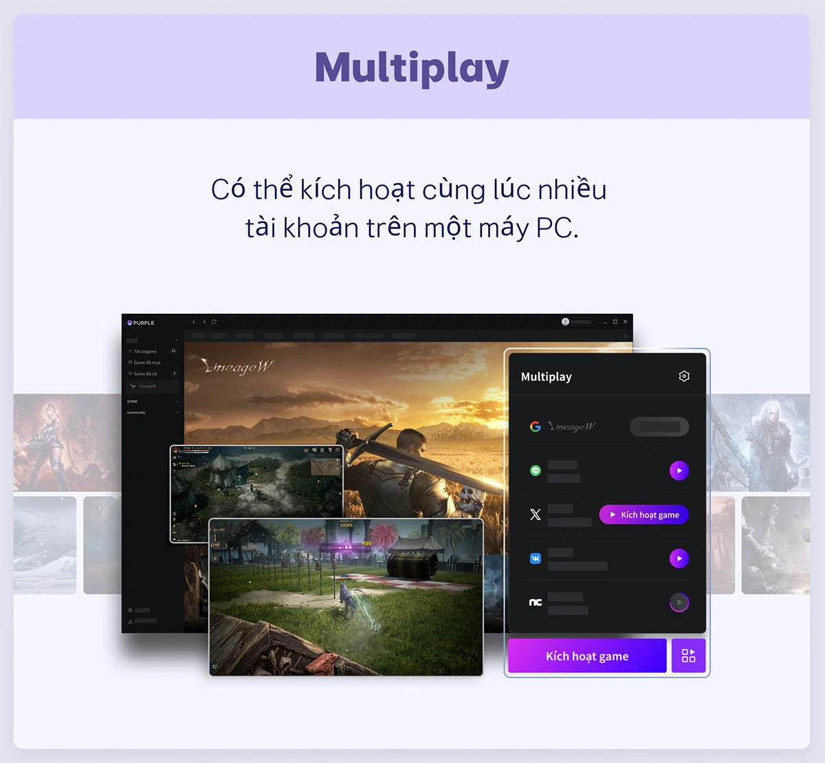 PURPLE biến Lineage W thành trải nghiệm đa nền tảng toàn diện cho game