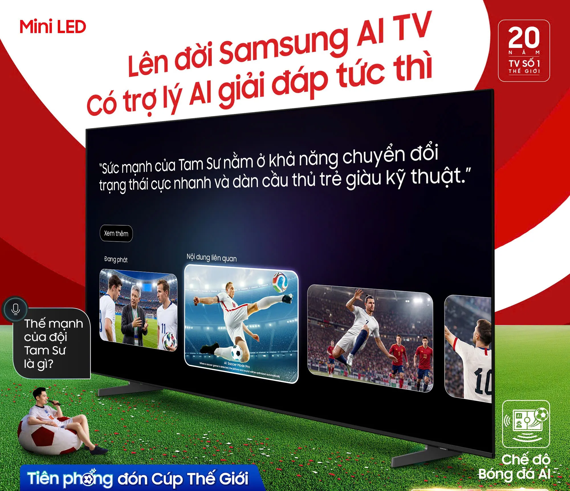 Samsung AI TV tung ưu đãi đến 26 triệu đồng, nâng trải nghiệm World Cup 2026 bằng loạt tính năng AI