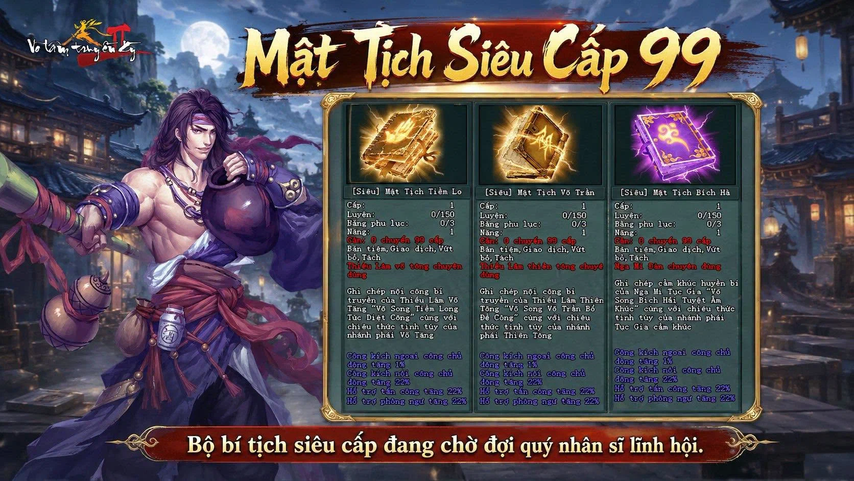 Võ Lâm Truyền Kỳ II mở máy chủ Chiến Long, tặng code Thiên Dực Lệnh 5