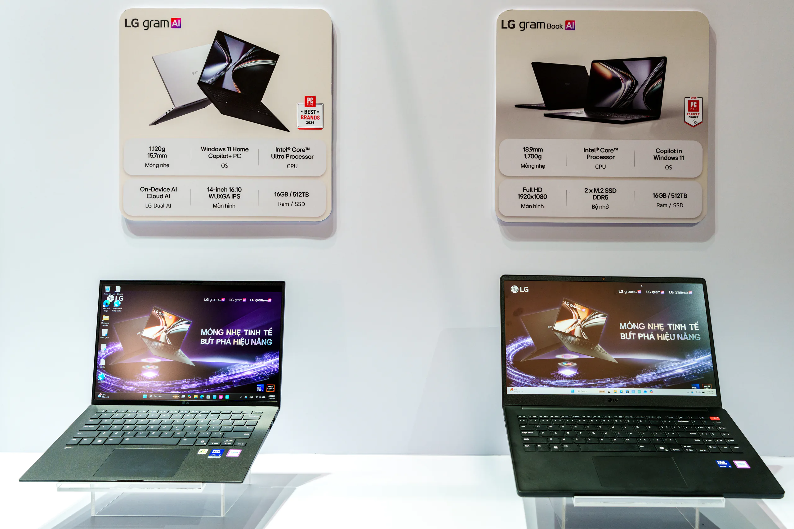 Laptop LG gram AI 2026 ra mắt với Dual AI và chất liệu Aerominum siêu nhẹ