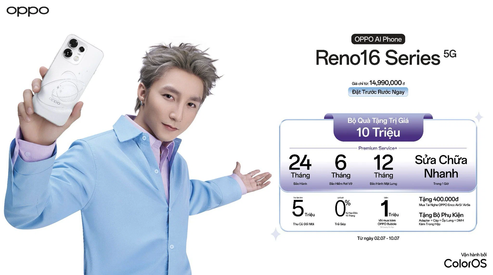 OPPO Reno16 Series 5G ra mắt tại Việt Nam với thiết kế Hành Tinh 3D cùng camera săn ảnh thời thượng