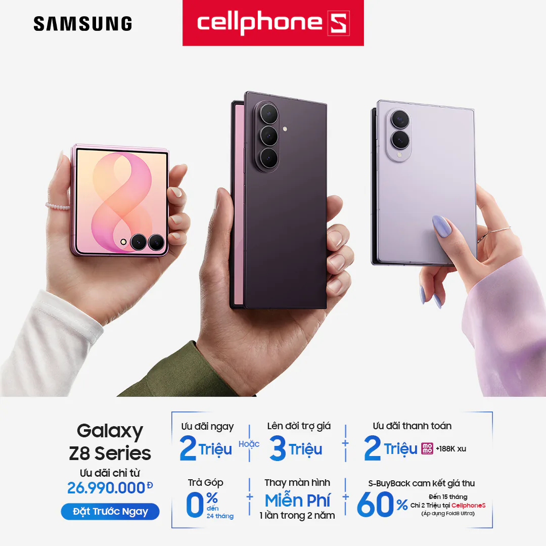 CellphoneS mở đặt trước Galaxy Z Fold8 series và Z Flip8, ưu đãi đến 5 triệu đồng