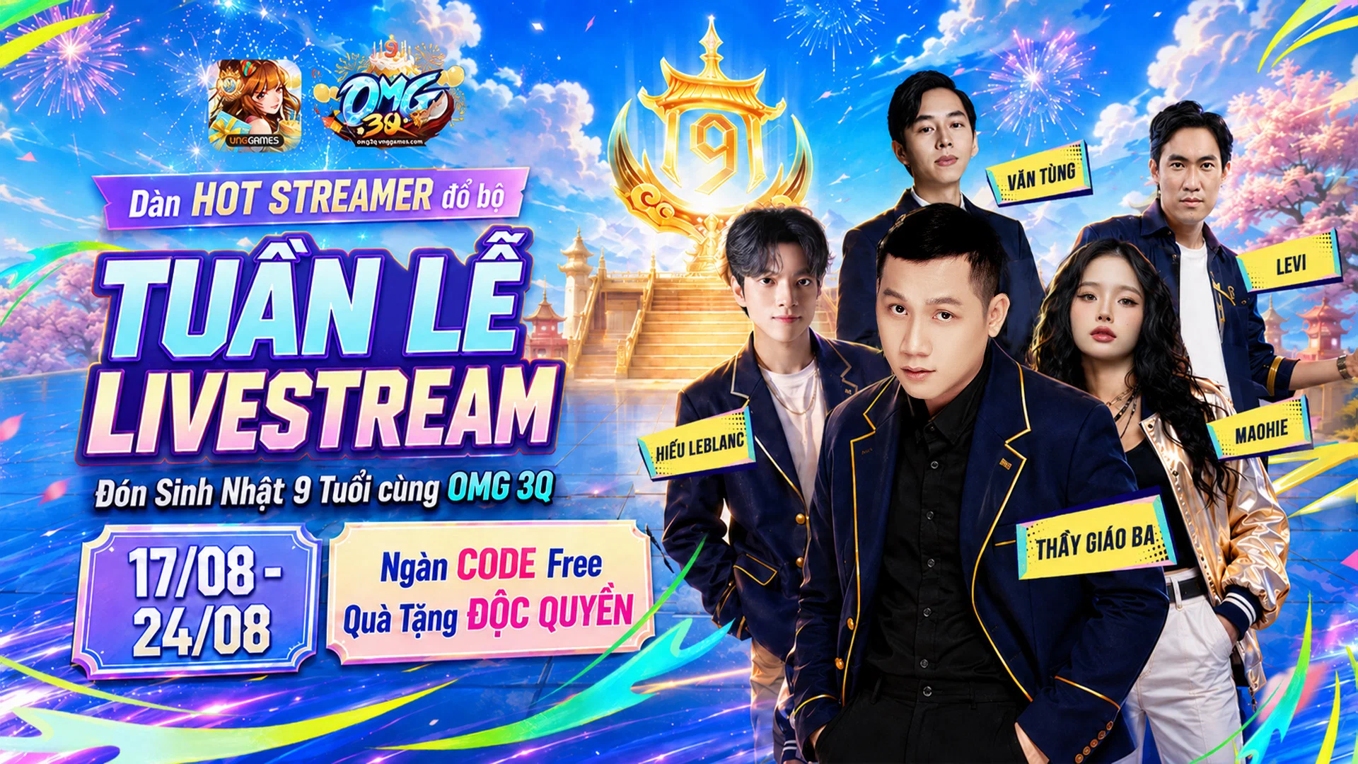 OMG 3Q - VNG tròn 9 tuổi với chuỗi hoạt động quy mô lớn dành cho game thủ Việt
