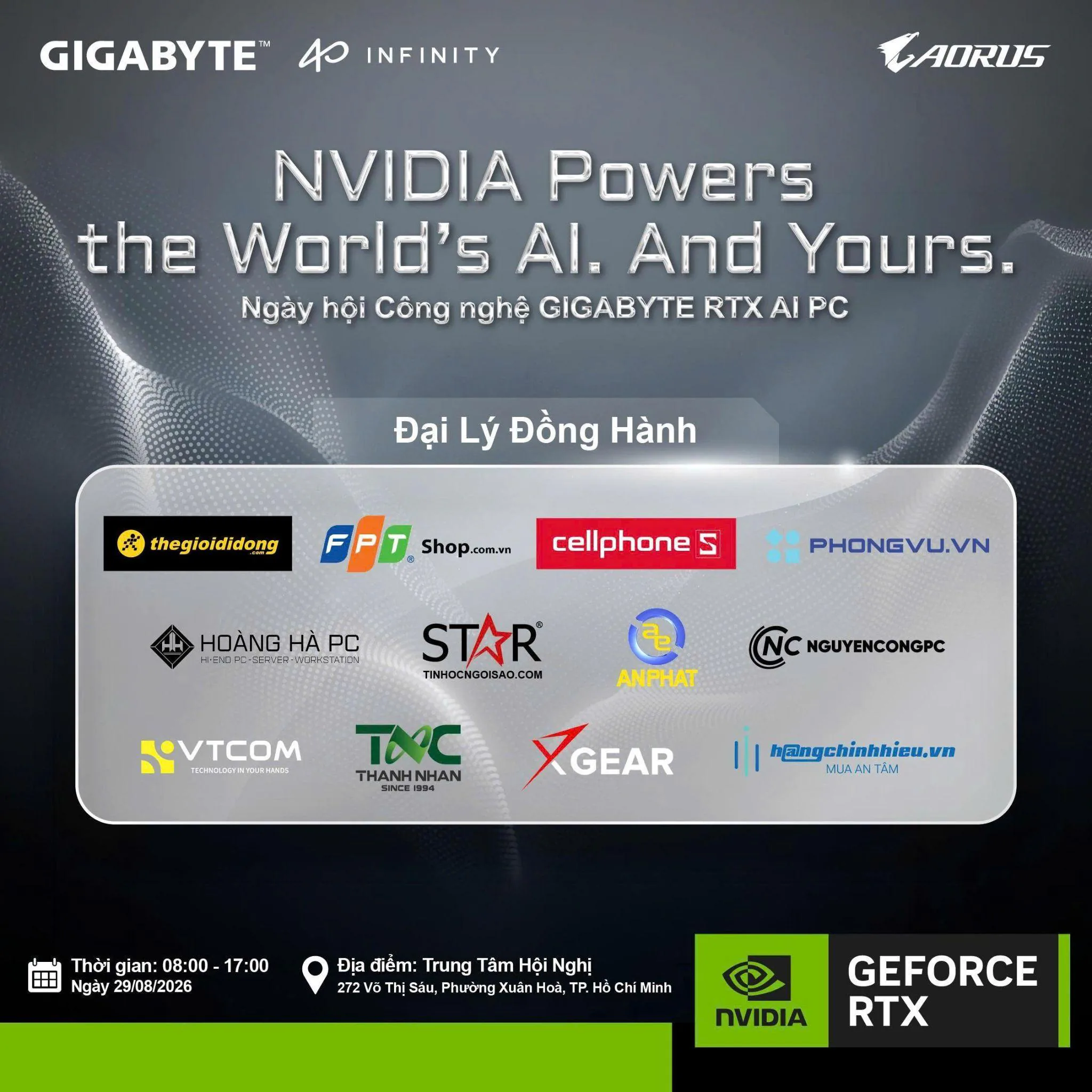 GIGABYTE RTX AI PC DAY 2026 sắp diễn ra tại TP.HCM với hàng ngàn quà tặng