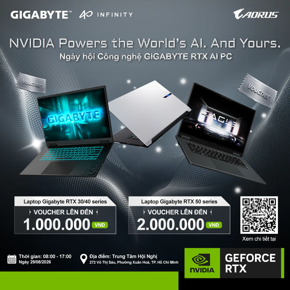 GIGABYTE RTX AI PC DAY 2026 sắp diễn ra tại TP.HCM với hàng ngàn quà tặng