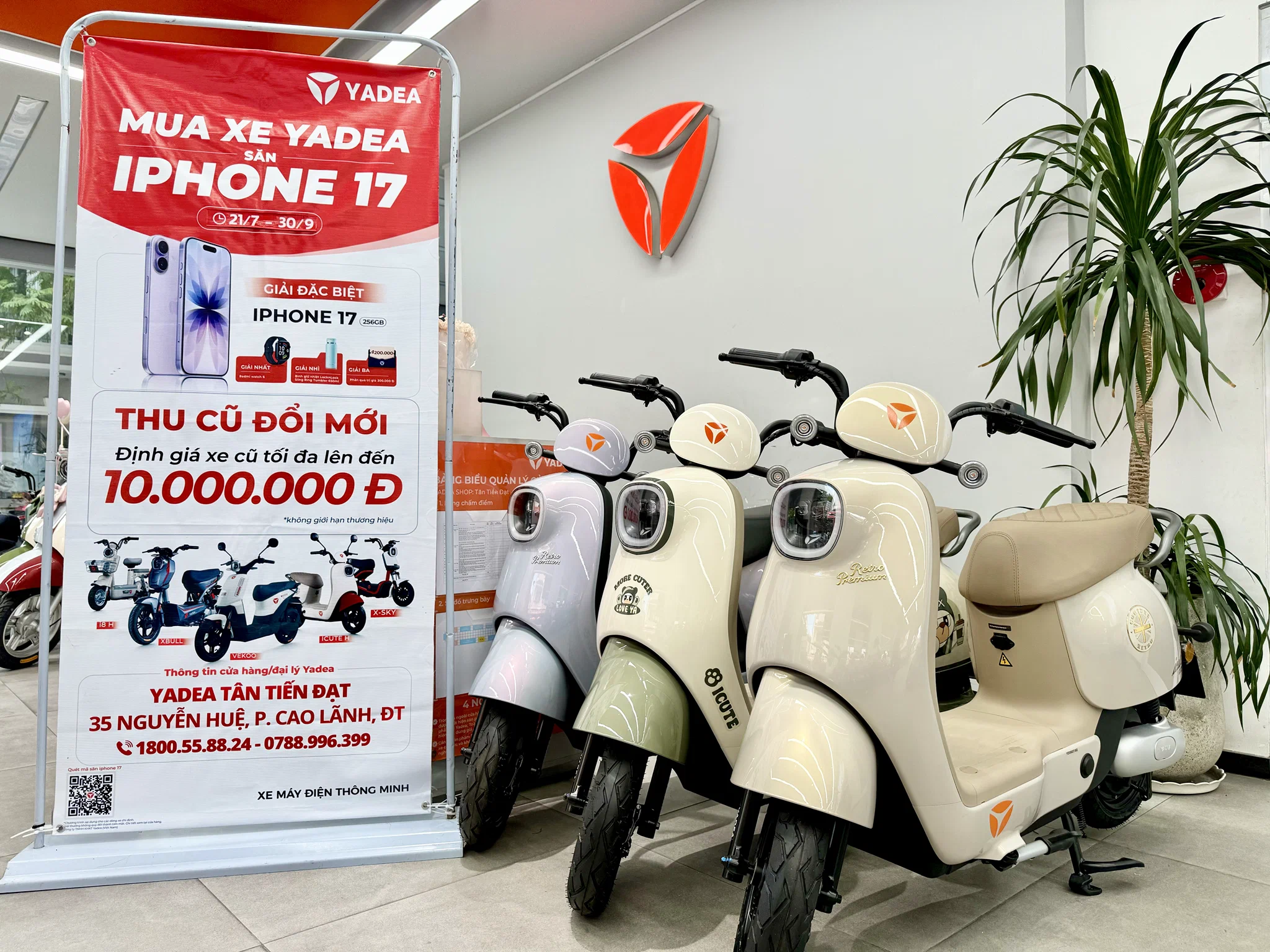 Mua xe YADEA mùa tựu trường, khách hàng có cơ hội nhận iPhone 17