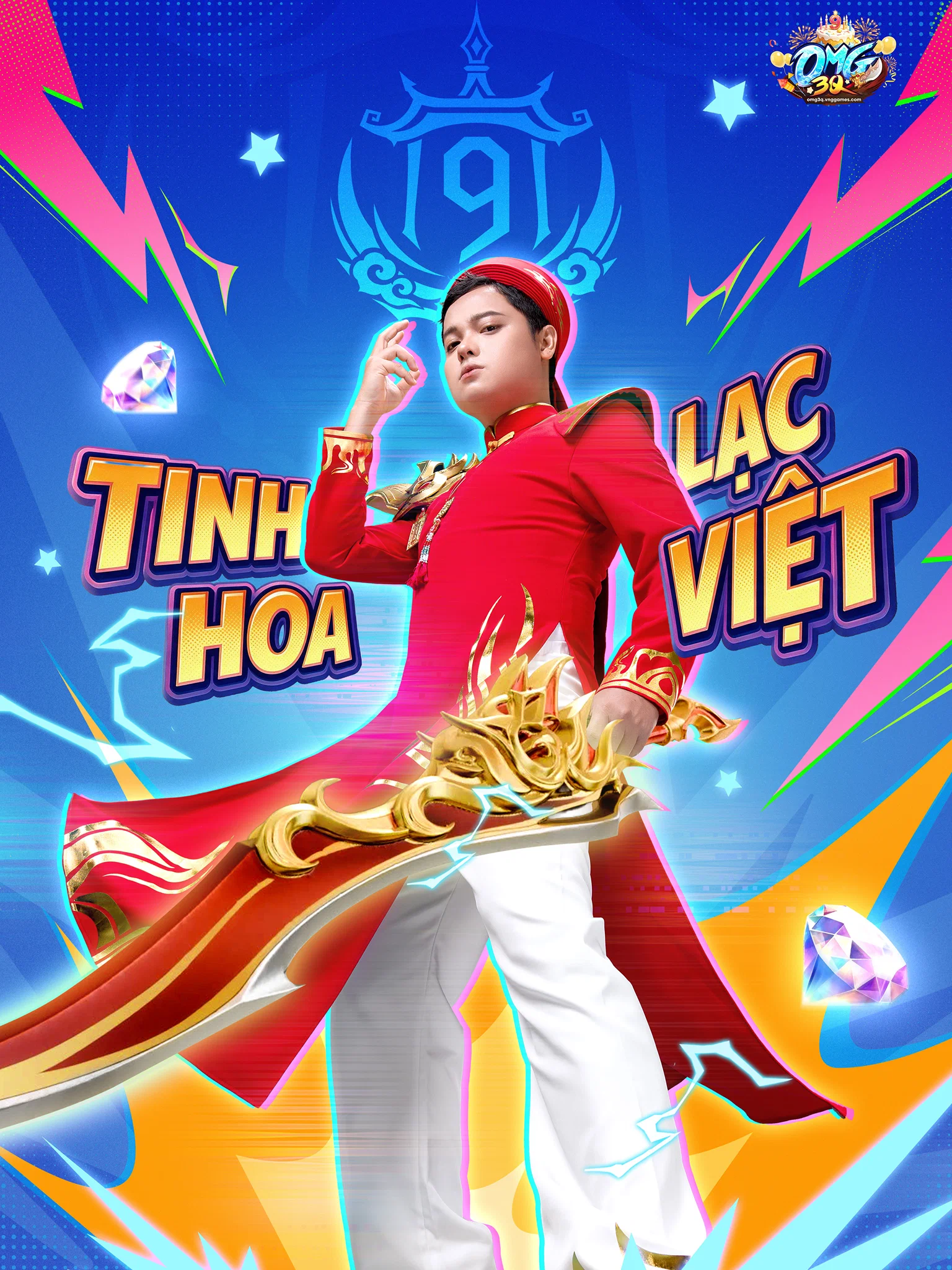 OMG 3Q - VNG ra mắt skin áo dài Tinh Hoa Lạc Việt mừng sinh nhật 9 tuổi
